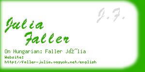 julia faller business card